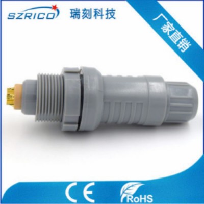 SZRICO2号 圆形连接器 自锁式连接器  塑料推拉自锁式连接器 信号连接器图1