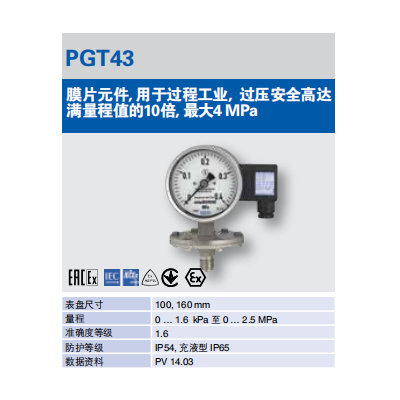 WIKA带电信号输出的压力表图2